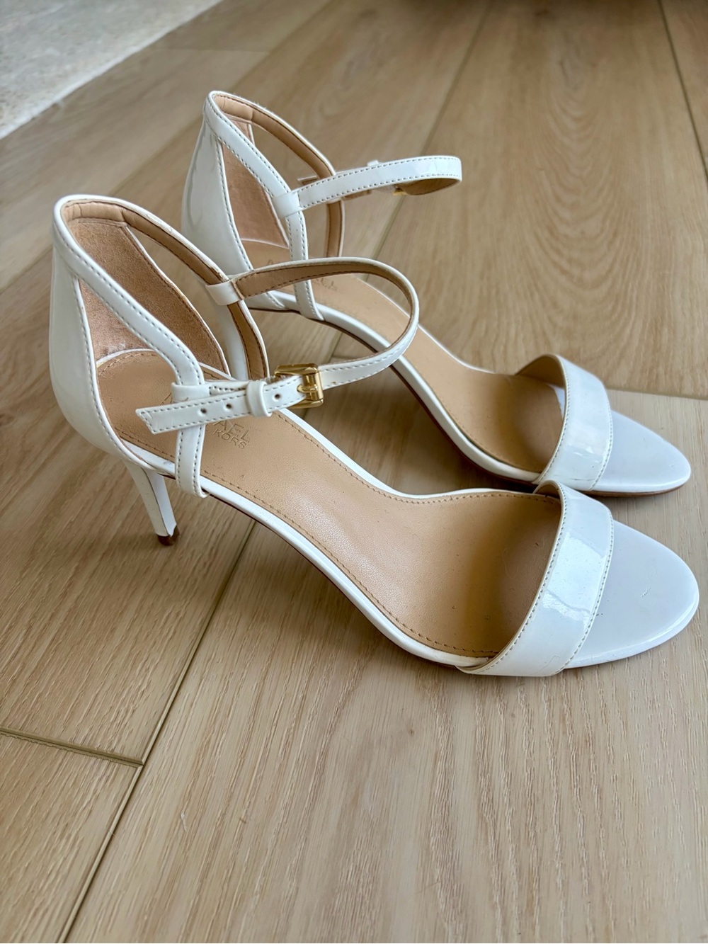 Michael Kors Women's White Ankle-Strap Heels